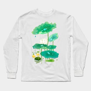 Minhwa: Lotus and Summer Fruits F Type Long Sleeve T-Shirt